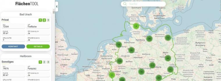 Enerige & Management > Elektrofahrzeuge - "FlächenTOOL" bekommt neue Funktionen