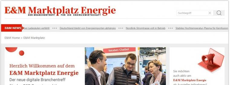 Enerige & Management > In Eigener Sache - E&M startet den Marktplatz Energie