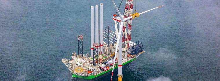 Enerige & Management > Windkraft Offshore - Nordseecluster A zur Hälfte fertig