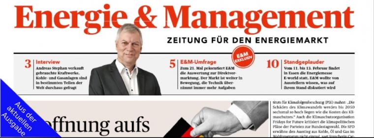 Enerige & Management > Aus Der Aktuellen Zeitung - Drei, zwei, eins, Ertragsprognose