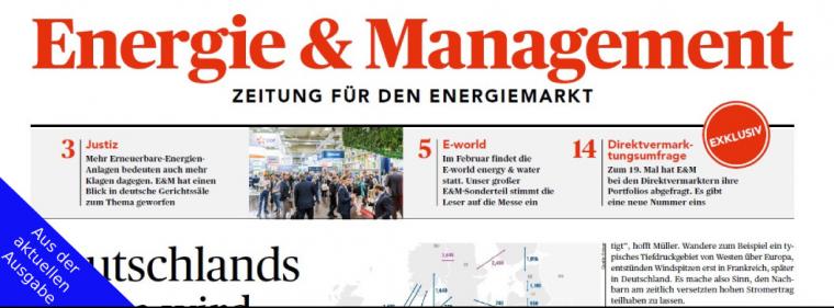 Enerige & Management > Aus Der Aktuellen Ausgabe - &bdquo;Ane Energy beschleunigt Umbau von Hamburgs Energieversorgung&ldquo;