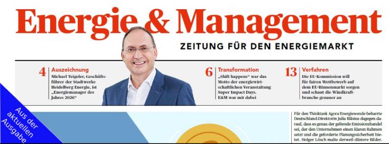 Enerige & Management > Aus Der Aktuellen Ausgabe - Pragmatisch statt pleite