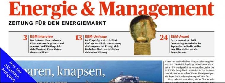 Enerige & Management > Aus Der Aktuellen Ausgabe - "Keine Investitionssicherheit für neue KWK-Anlagen"
