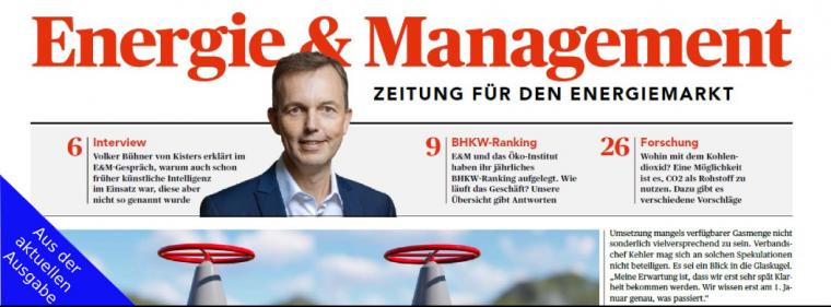 Enerige & Management > Aus Der Aktuellen Zeitung - &bdquo;Bei der Offshore-Windenergie ist echt der Wurm drin!&ldquo;