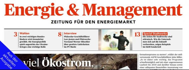 Enerige & Management > Aus Der Aktuellen Zeitungsausgabe - "Wasserstoff echt nordisch"