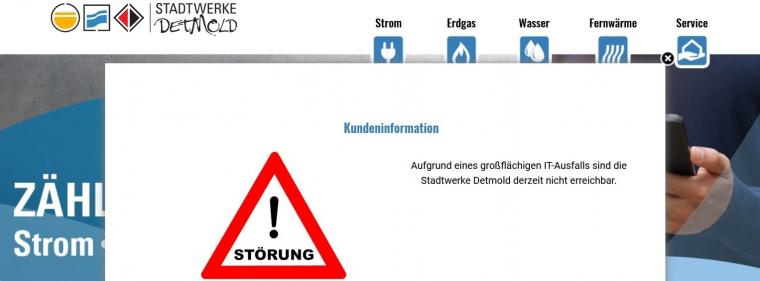 Enerige & Management > IT - Stadtwerke Detmold nach Hackerangriff nicht zu erreichen