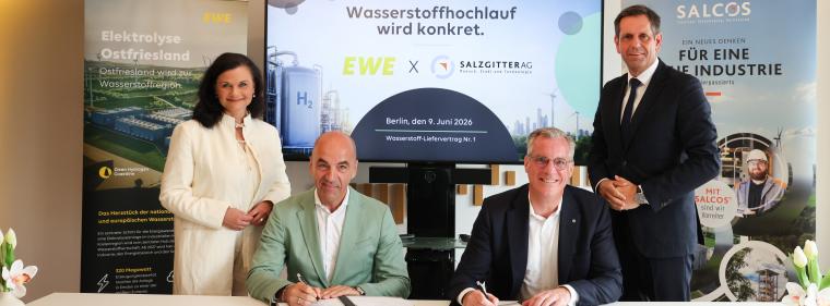 Enerige & Management > Wasserstoff - Salzgitter und EWE vereinbaren H2-Lieferung