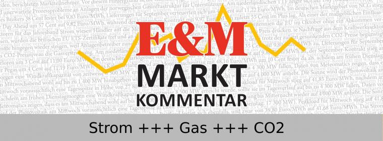 Enerige & Management > Marktkommentar - Strom, CO2 und Gas überwiegend fester
