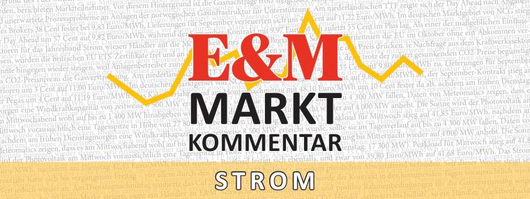 Enerige & Management > Marktkommentar - Strom: Sturmtief sorgt für negative Preise